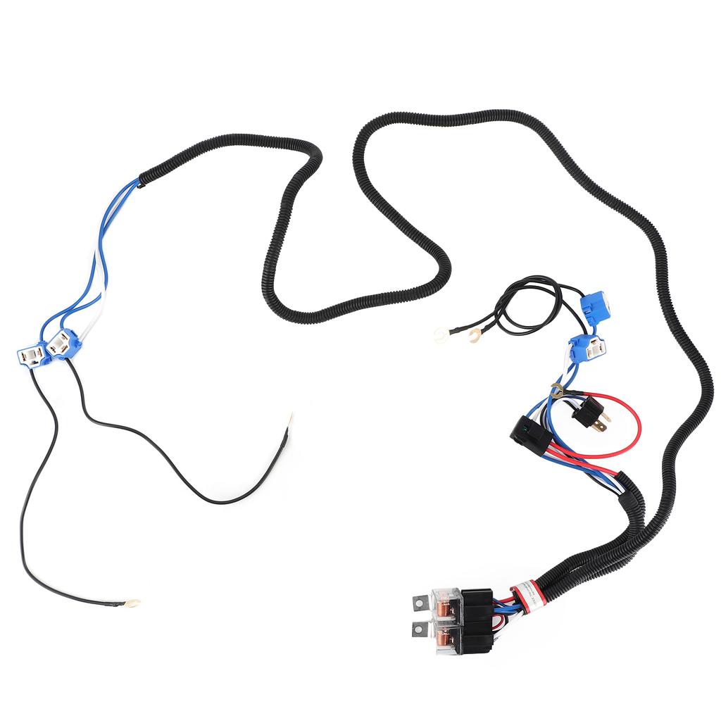 H4 Scheinwerfer Relais Kabelbaum 4 Lichter Erhöhen Helligkeit Zubehör für Car24V 130w 80A