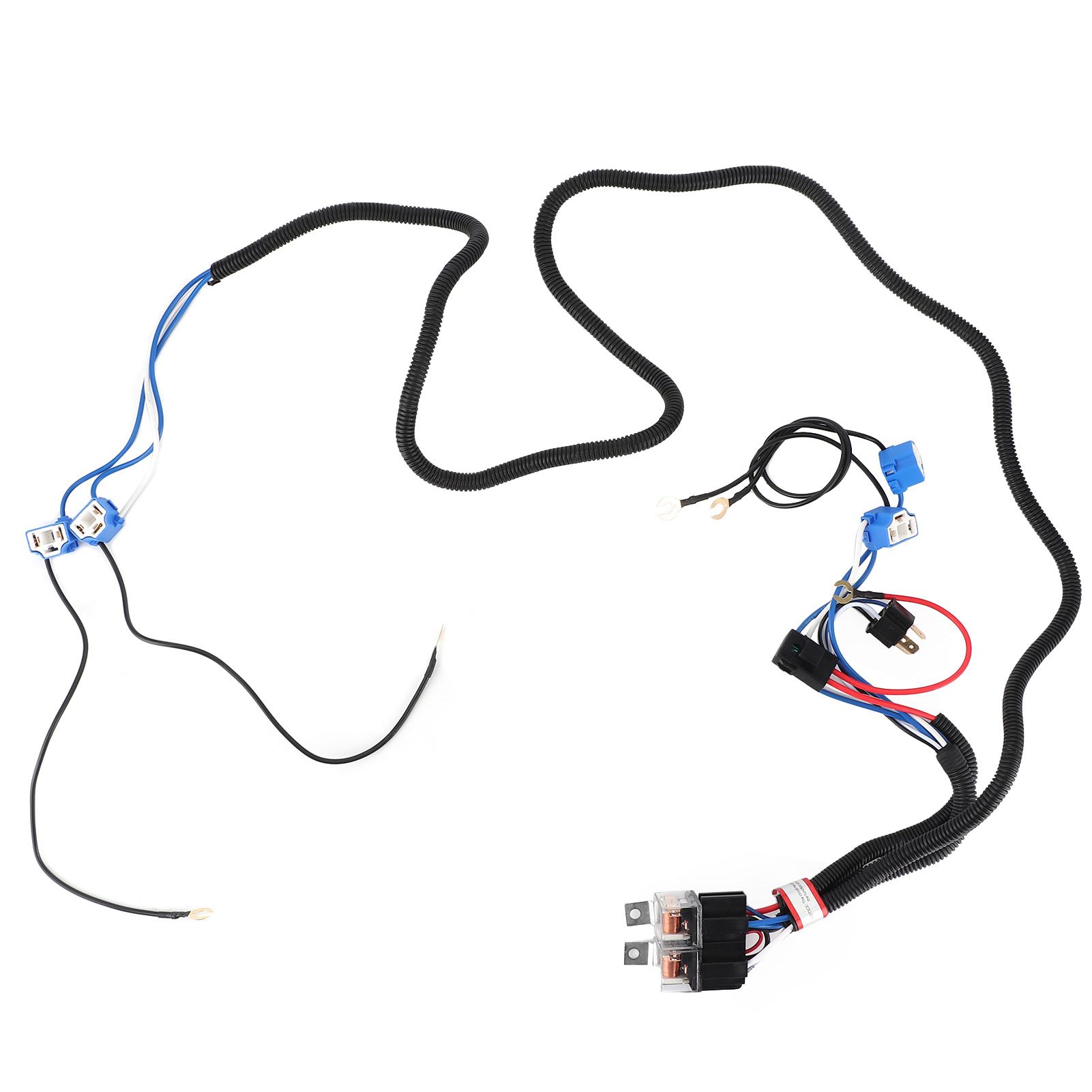 

Проводка реле фар H4, 4 лампы, увеличение яркости, аксессуар для автомобиля 24 В 130 Вт 80 А