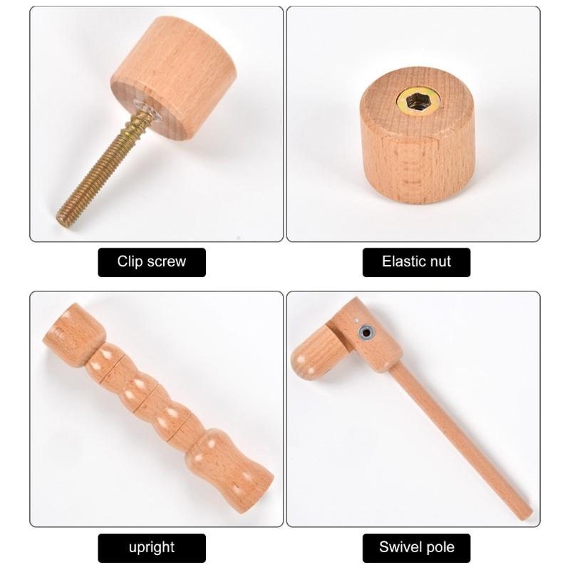 Adjustable Rotated Wood Embroidery Hoop Stand Desktop Stitching Frame Stand Stitching Frame Holder for Needlework Craft