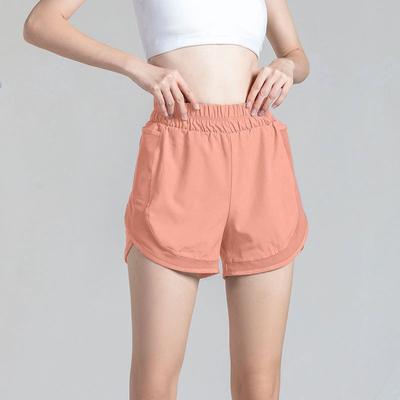 Yoga Shorts Anti-slip Running Training Outdoor Fake Two-piece Mesh Fitness Pocket Women's Sports Shorts