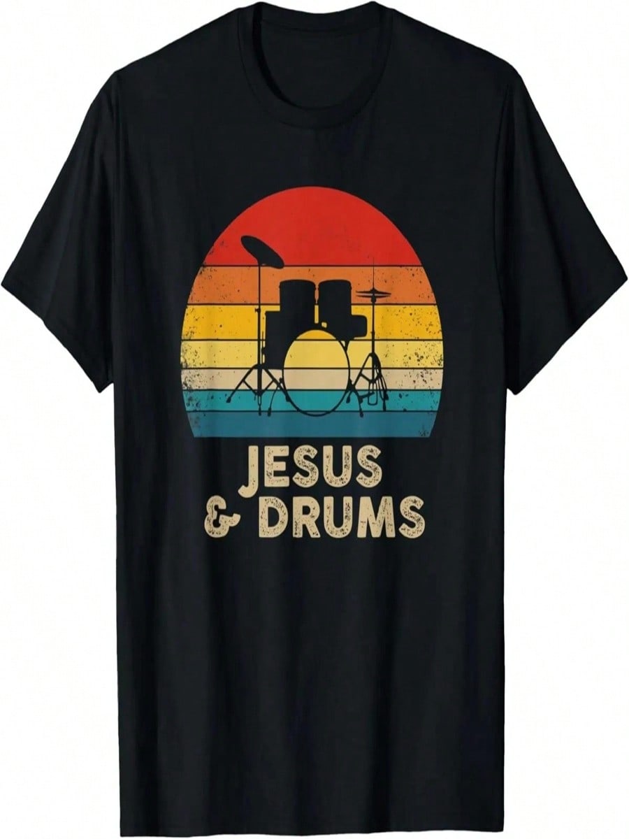 Retro Christian Worship Drummer Vintage T-Shirt S