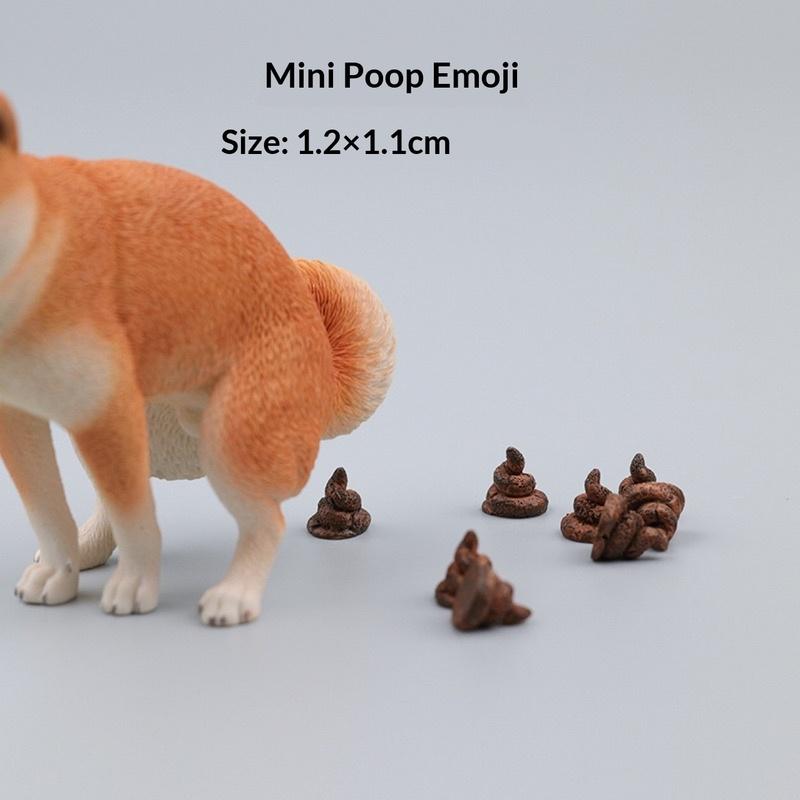 Mini Simulation Poop Model Tricky Funny Prank Toy 1.2x1.1cm Creative Car Interior Decoration DIY Photography Ornament Prop