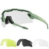 1TG Tactical Sports Sunglasses with 3 Photochromic Polarized Lenses for Road and UV400 Glare Clear Impact and Works with Myopia Glasses Running, Bike,