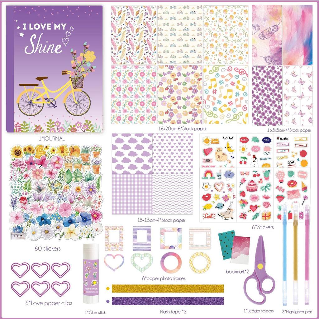 Girls DIY Journal Set - DIY Journal Set For Teen Girls, Stationery Set, Scrapbook And Journal Supplies Set, Journal Art Craft Set1ML