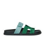 Sommer neue Axige zweiter Onkel Hausschuhe im gleichen Stil, Damen tragen echtes Leder dicke Sohle Klettverschluss coole Hausschuhe