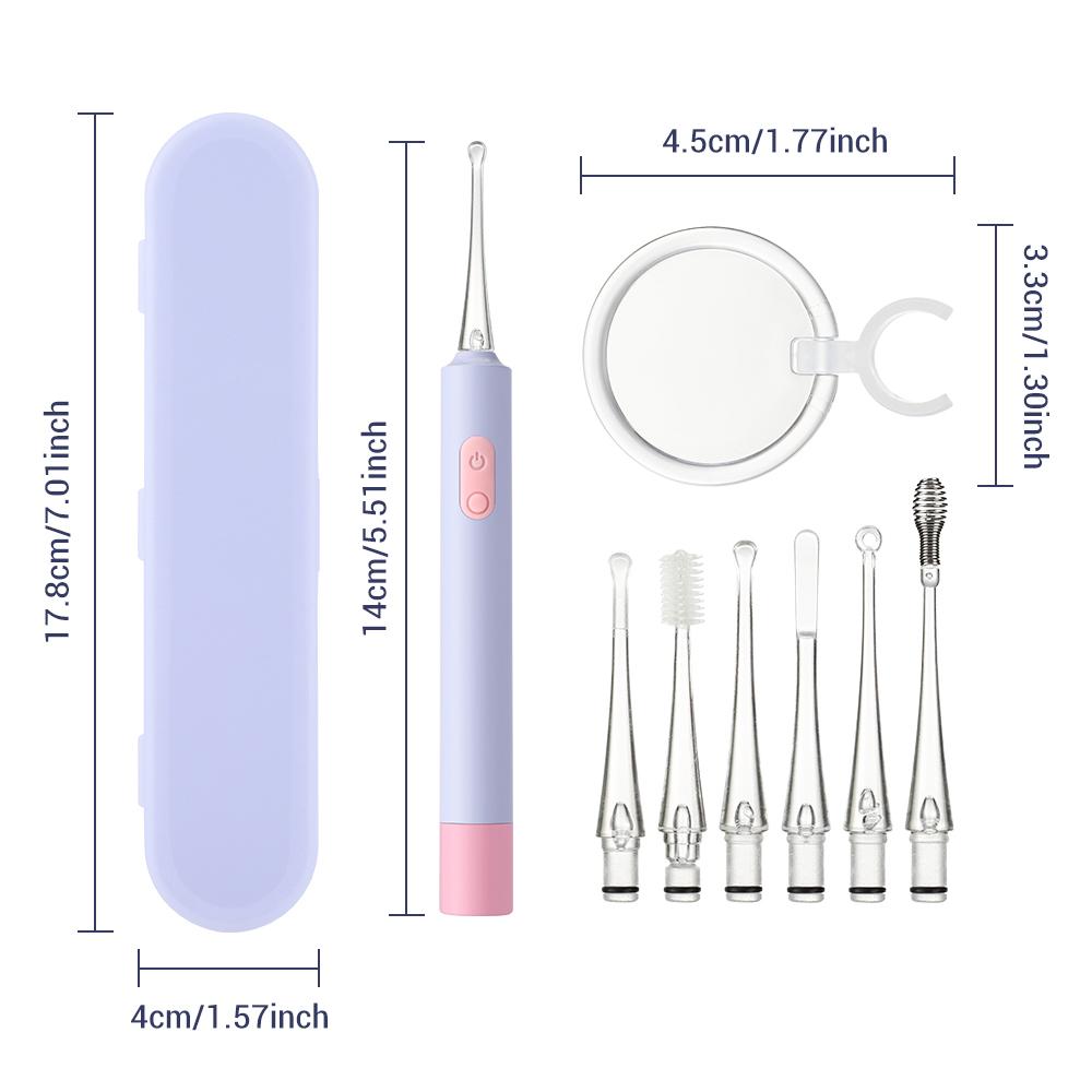 Luminous Ear Spoon with Magnifier Ear Wax Removal Tweezer Ear Cleaner Earpick LED Light Endoscope Penlight Rechargeable Ear Care