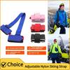 Verstellbarer Ski- und Stockträgergurt Nylon-Skihaltergurte Tragbarer Snowboard-Tragegurt Skifahren Snowboard Zubehör