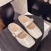 Baotou half slippers women's summer wear 2025 new French Mary Jane cool slippers flat-bottomed one-pedal Muller shoes