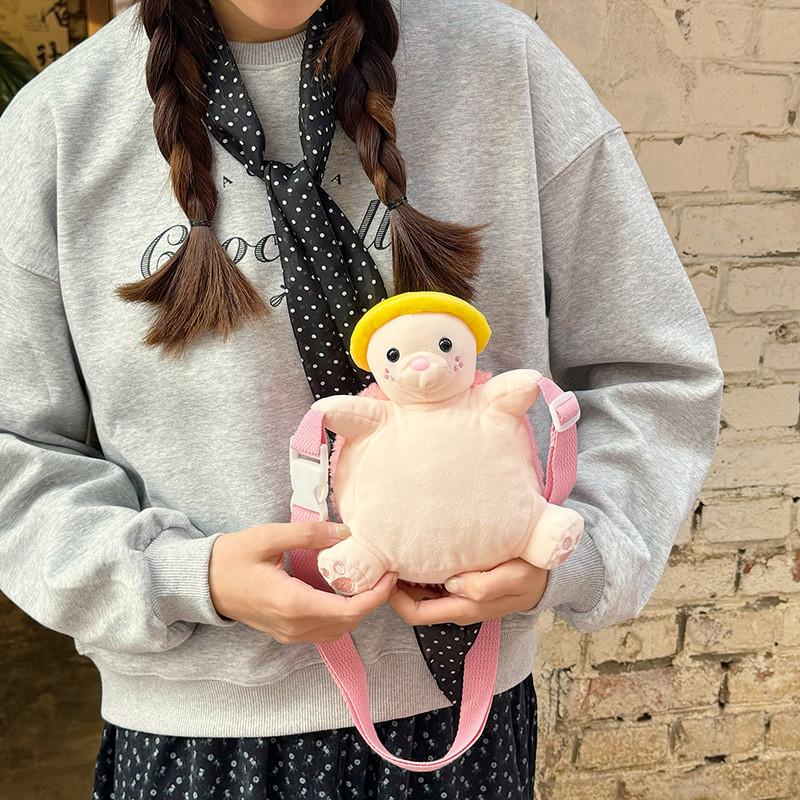 

Плюшевая Черепаха Очаровательная Сумка Кроссбоди для Детей Мягкая Легкая Милый Дизайн Животного розовый