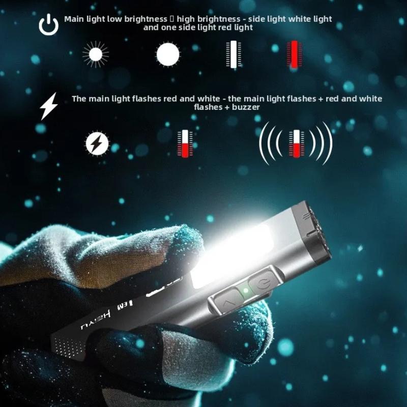 Neues Mini EDC Arbeitslicht Starke LED Akku Taschenlampe USB Aufladung Magnetischer Stiftclip Licht COB Weitbereich Flutlicht Duales Licht