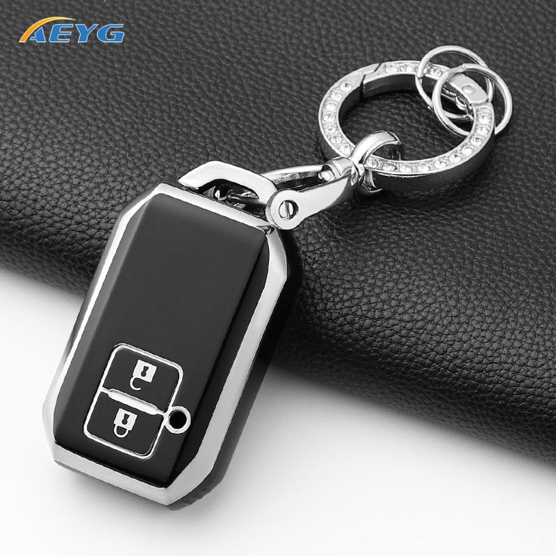 New Fashion Soft Tpu Car Key Case Cover Shell Fob For Suzuki Swift Wagon R Jimny Sierra Spacia Ertiga 2 Buttons Auto Accessories