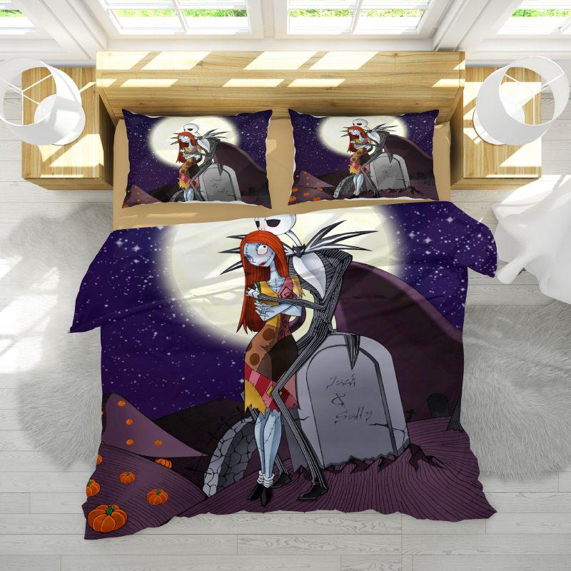 Luxuriöses 3-teiliges The Nightmare Before Christmas Bettwäscheset für ultimativen Komfort