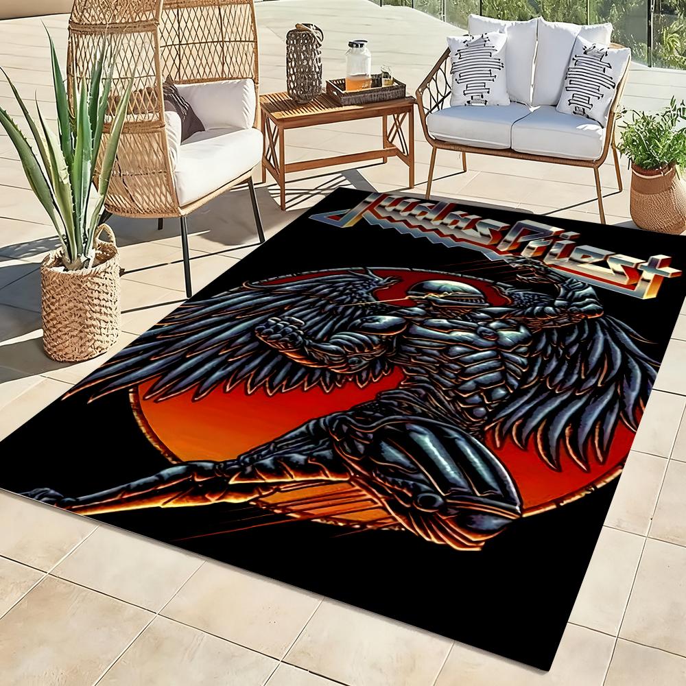 Rock Band J-judas Priest Floor Mat Soft Floor Mat Thickened Non-Slip Door Mat For Living Room Home Decor Flannel Rugs