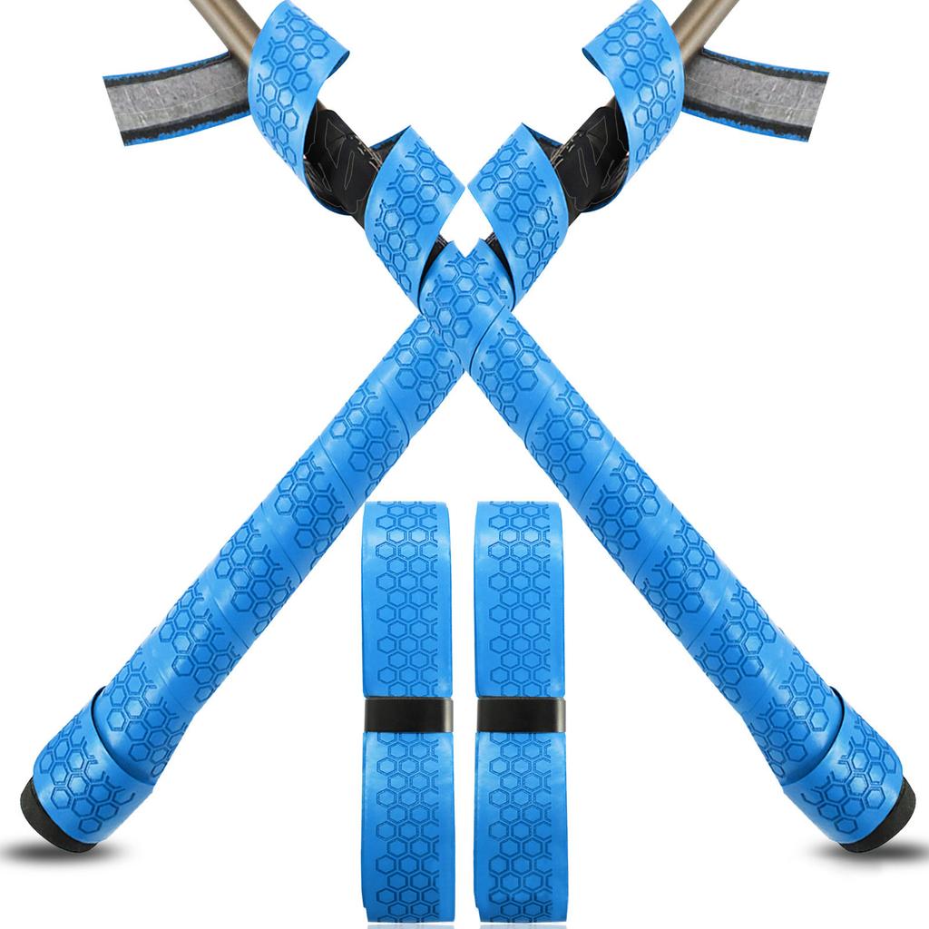 2Pcs Golf Club Grip Self-Adhesive Wrapping Tapes - Anti-Slip Hexagon Texture Golf Clubs Tape
