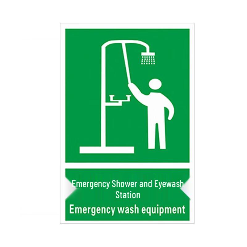 Emergency Eyewash & First Aid Safety Warning Sign Standard