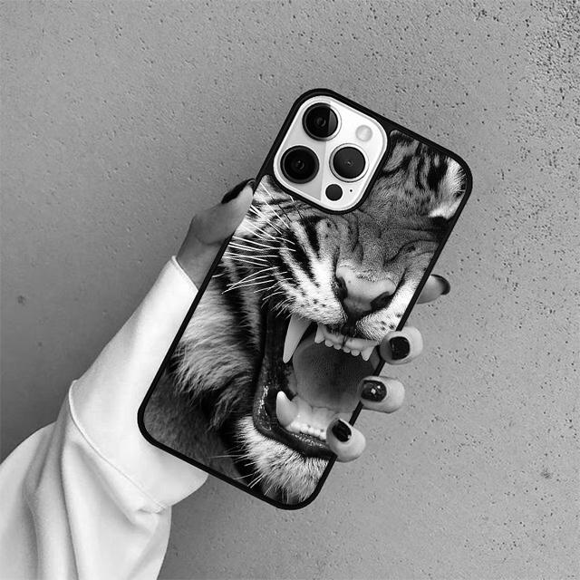 Animal White Tiger Pattern Phone Case Cover For iPhone 17 Air 15 16 14 13 12 Pro Max 11 Pro Max Plus Coque Shell