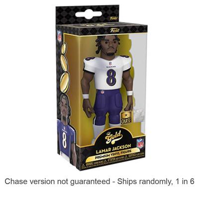 NFL Ravens Lamar Jackson 5" Vinile Oro Chase Navi 1 in 6