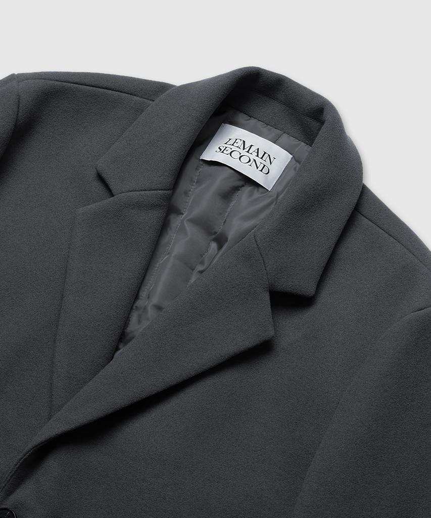 Lemain Second Wool Blend Oversized Single Coat [Charcoal]