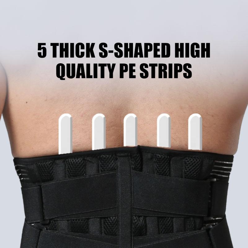 Light Thin Orthopedic Rigid Adjustable Back Brace for Lower Back Pain Relief with Lumbar Pad Support for Men/Women