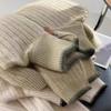 Women’s Pure Wool Stand Collar Half-Zip Vertical Stripe Knit Pullover - Autumn/Winter Casual Long Sleeve Baselayer