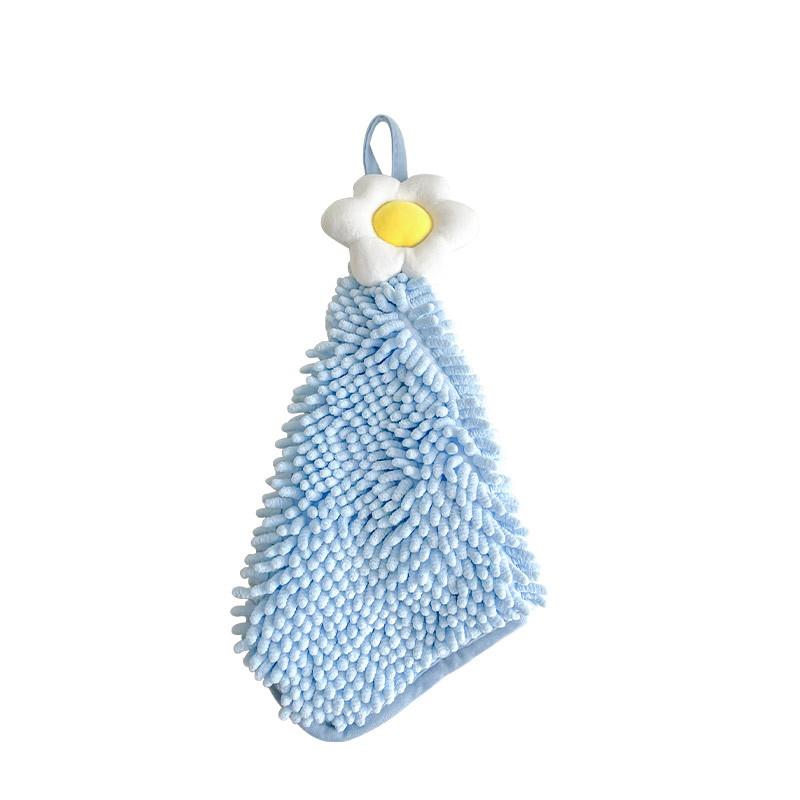 Cute Hand Towel Hanging Non-hair Wash Handkerchief Kitchen Chenille Thick Towel Children's Absorbent Wipe Hand Cloth