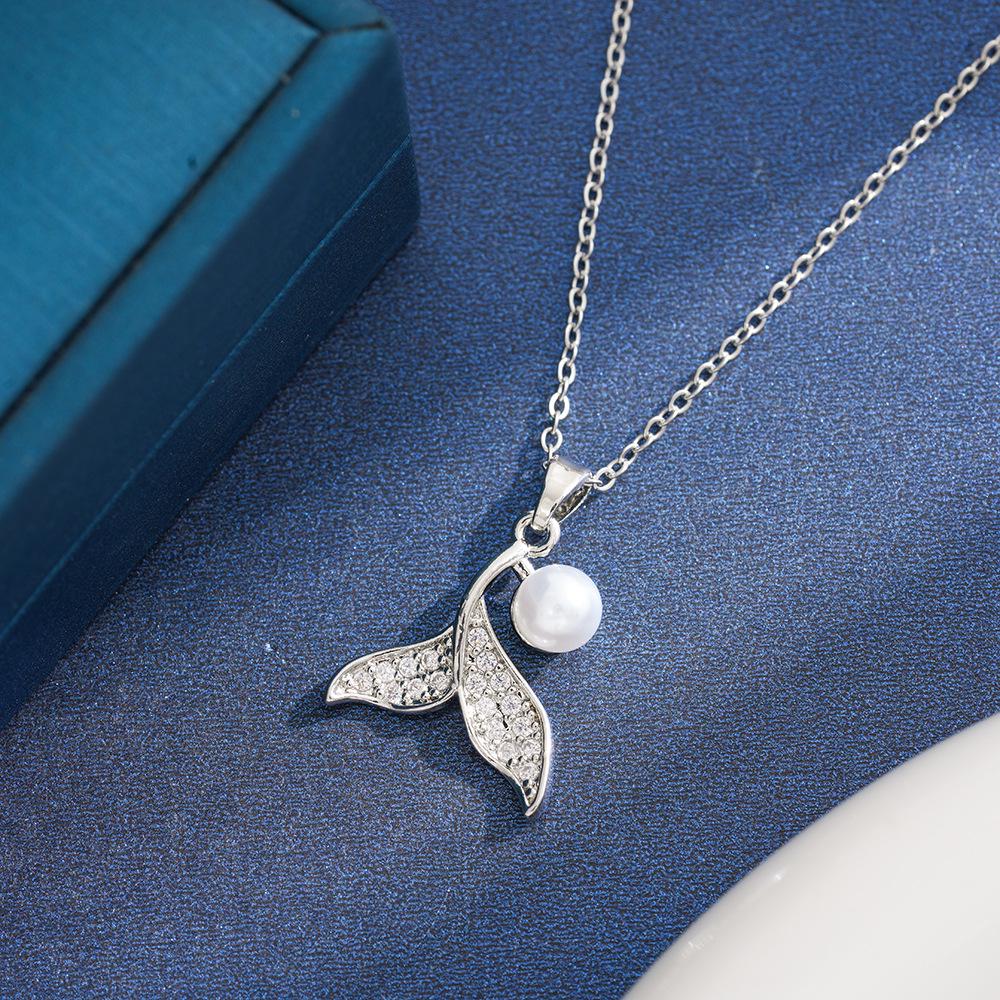 Elegant Versatile Pearl-Inlaid Sweater Necklace for Women - Mother's Day Gift