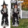Skeleton Ghosty Witch Costume Glow In The Dark Ghosty Skeleton Dress Witch Hat Princess Skeleton Costume for Halloween