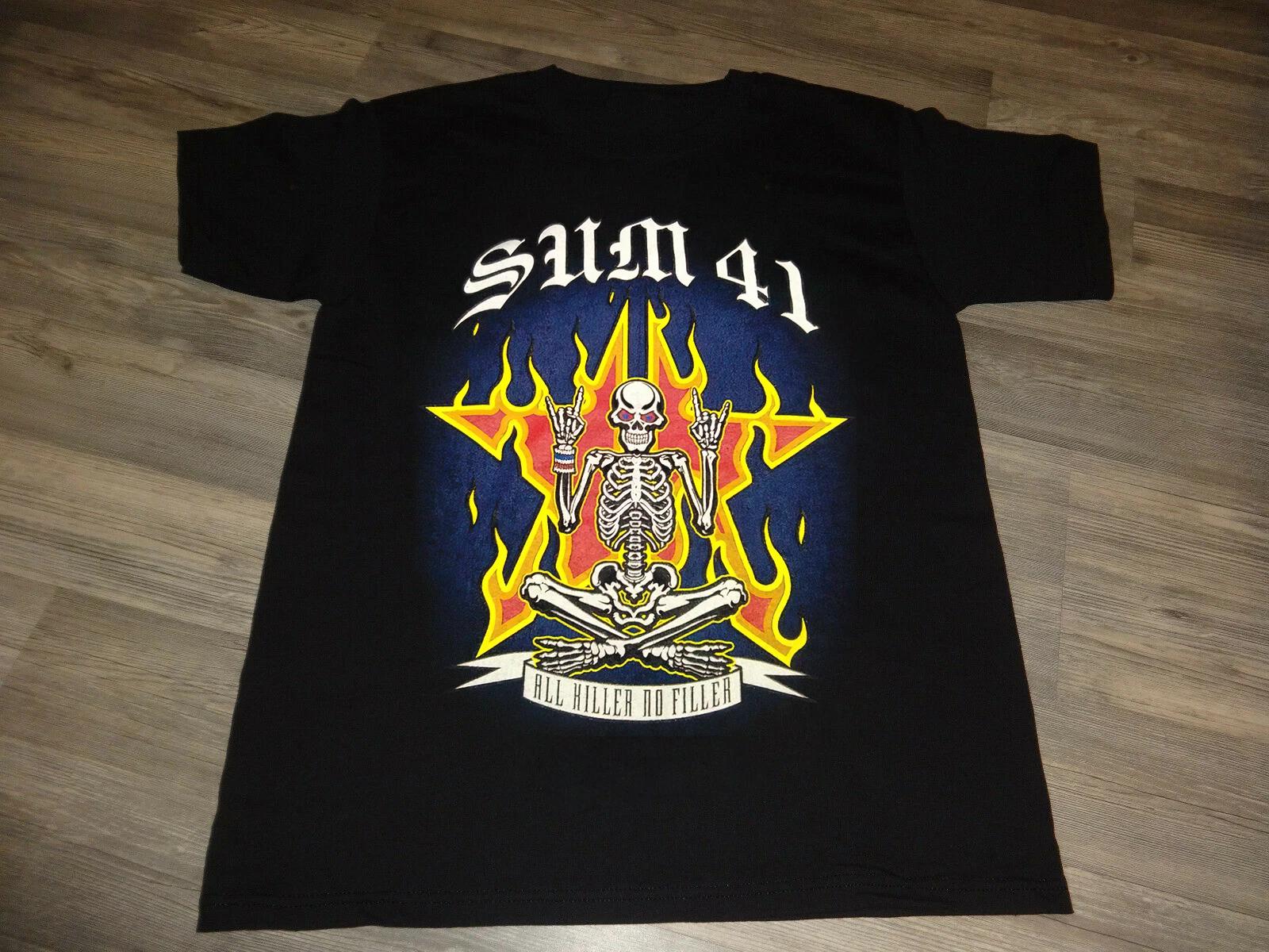 Band Sum 41 member T Shirt All Size S-5XL Cotton Black Unisex DO126 XS