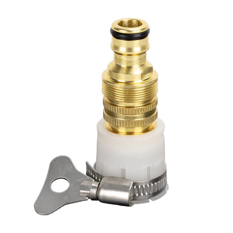 Eagle Claw Copper-Plated Multi-Functional 4-Point Faucet Connector