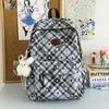Schoolbag1011 trendy fashion plaid light schoolbag backpack women's large capacity versatile leisure student commuter backpack