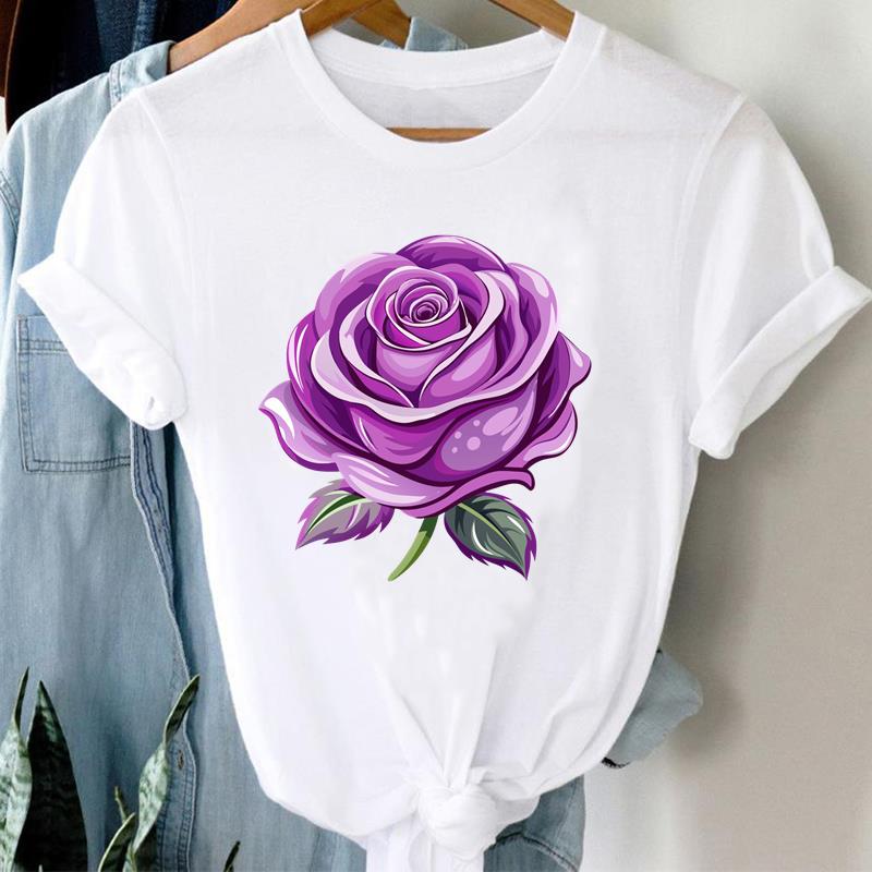 (Asian Size)  Short Sleeve T Shirt trend butterfly lovely cute Women Tee Top Clothing Casual Fashion Print Lady Female Graphic T-shirts