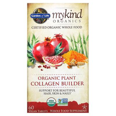 Mykind Organics, Organický rastlinný budovač kolagénu, Vegánske tablety, 60 tabliet