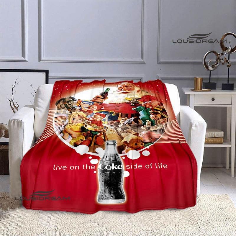 Coke logo printing blanket art decorations children's warm blankets flannel soft and comfortable blankets home travel blankets
