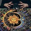 Moons and Sun Tarots Tablecloth Astrologys Witchcrafts Deck Cloth Wall Decoration