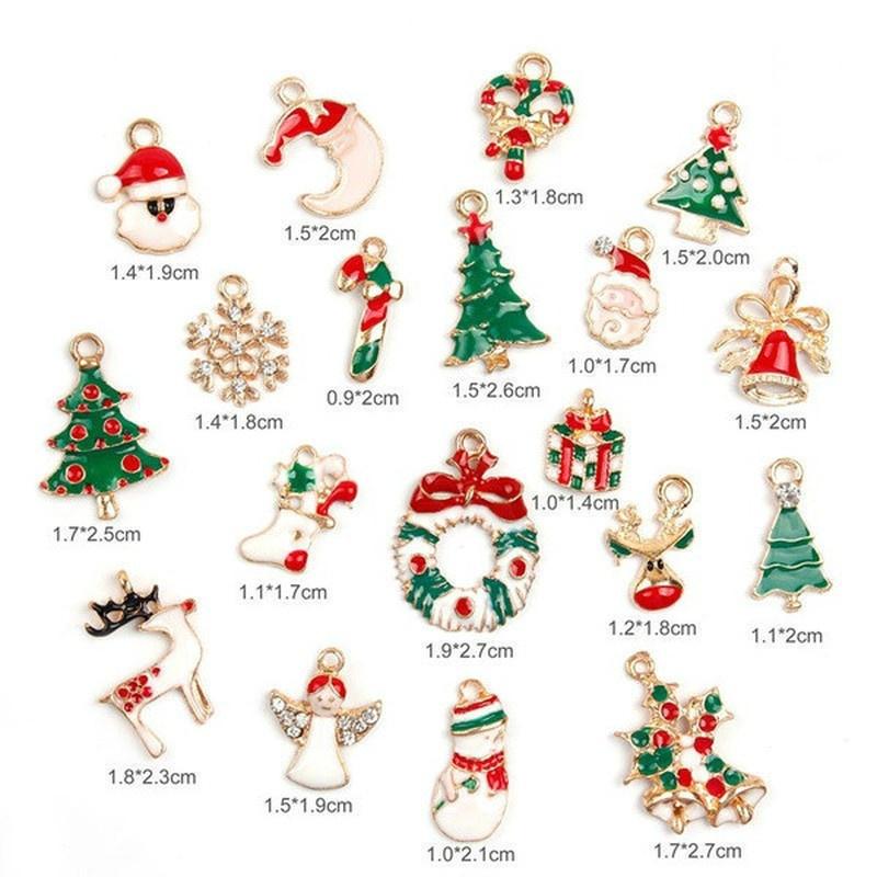 19pcs Mixed Christmas Hanging Ornaments DIY Jewellery Pendants Xmas Decoration 19pcs Mixed Christmas Hanging Ornaments DIY Jewellery Pendants Xmas Decoration