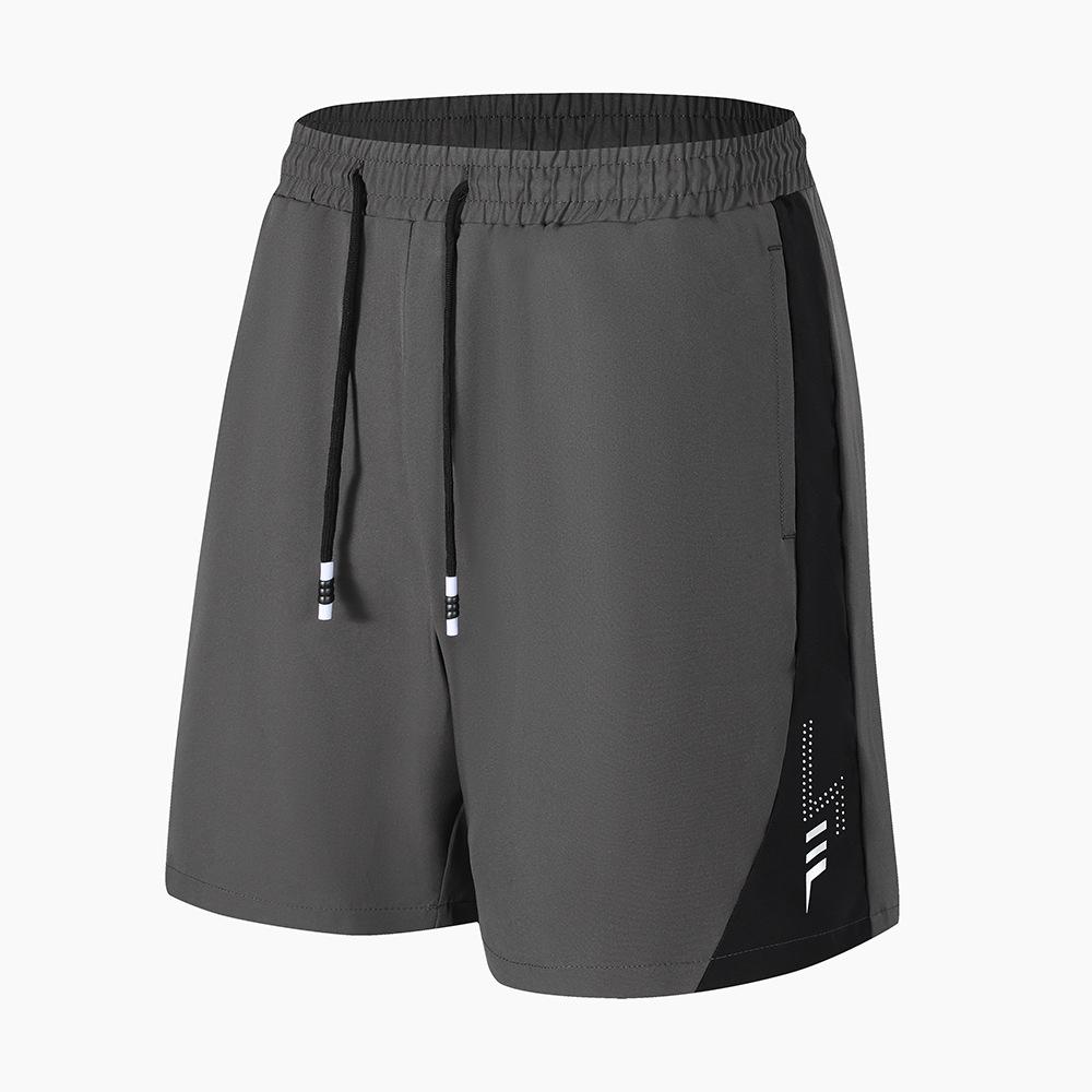 Men's Summer Ice Silk Quick-Dry Loose Fit Sports Shorts - Breathable, Casual, Plus Size.