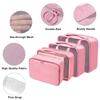 8Pcs Folding Travel Organizer Storage Bags Wardrobe Cube Suitcase Packing Set Storages Luggage Clothes Shoe Box Make UpOrganizer