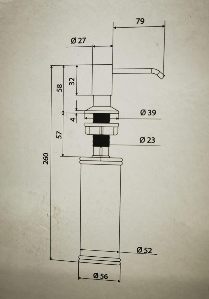 Libra dávkovač na mycí prostředek do kuchyně 250 ml saténový