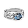 London Blue Topaz Celtic Woven Band Ring - 925 Sterling Silver