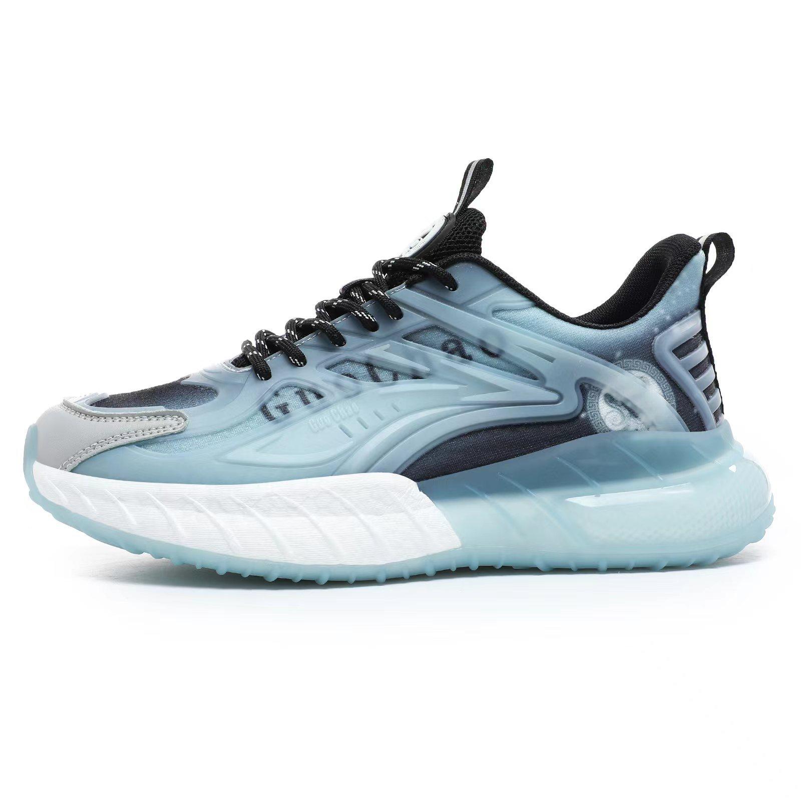 

Новые сверхлегкие амортизирующие кроссовки для бега с мягкой подошвой для мужчин, всесезонные, светящиеся, универсальные, с дышащей сеткой Popcorn, для пар 45