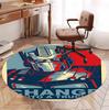 Transformers Pattern Round Rug, Indoor/Outdoor Mat, for Picnic, Gameroom, Bedroom, Office, Living Room, Home Decor Carpet, Birthday Gift