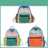 Toddler Girls Boys Fashion Backpack With Padded Shoulder Straps And Splice Pattern For School
