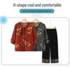 Summer Mid-Sleeve Casual T-Shirt & Thin Two-Piece Set for Elderly Women
