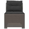 1 Seater Garden Sofa with Cushions Rattan Look PP Light Gray