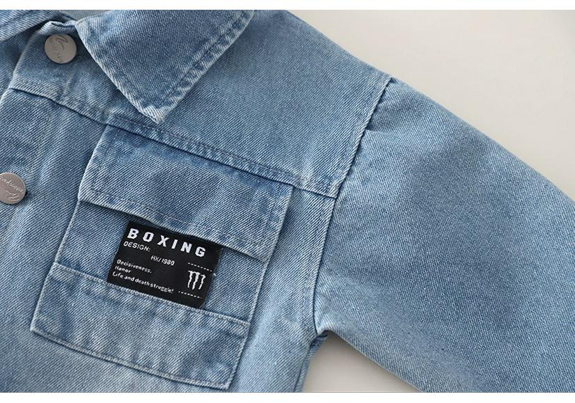 Set di tre pezzi alla moda in denim con cappuccio per bambini: Elegante Outfit Primavera/Autunno per Neonati Maschi 2026