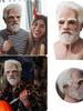 Halloween Old Man Mask Realistic Vicissitudes Simulation Full Face Mask Role Play School Party Gathering Game Head Cover