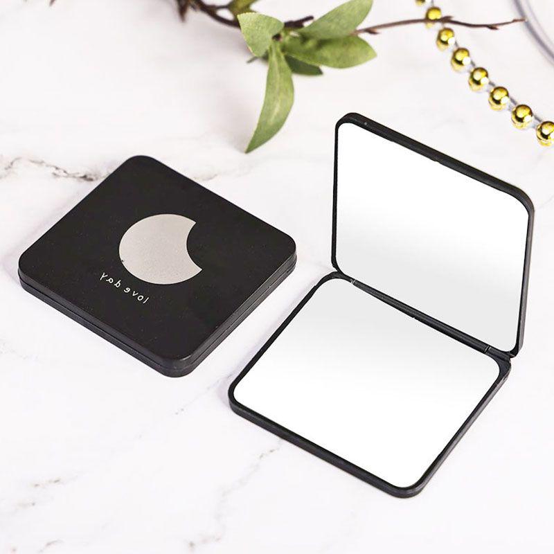 Compact Double-Sided Folding Makeup Mirror - Portable and Stylish for Students