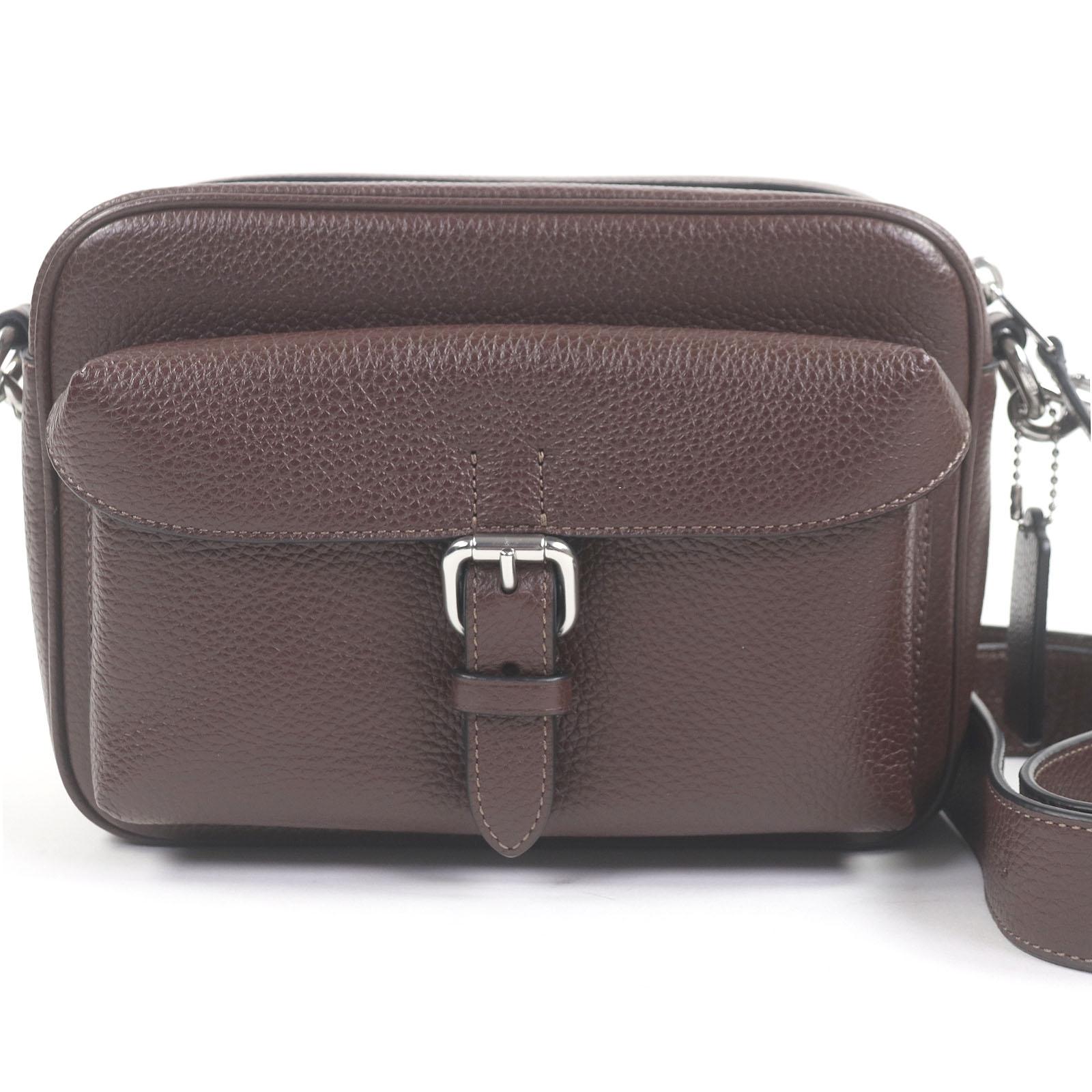 

Excellent COACH Shoulder Bag Warner Cross Sling bag Refined Pebble Leather Used