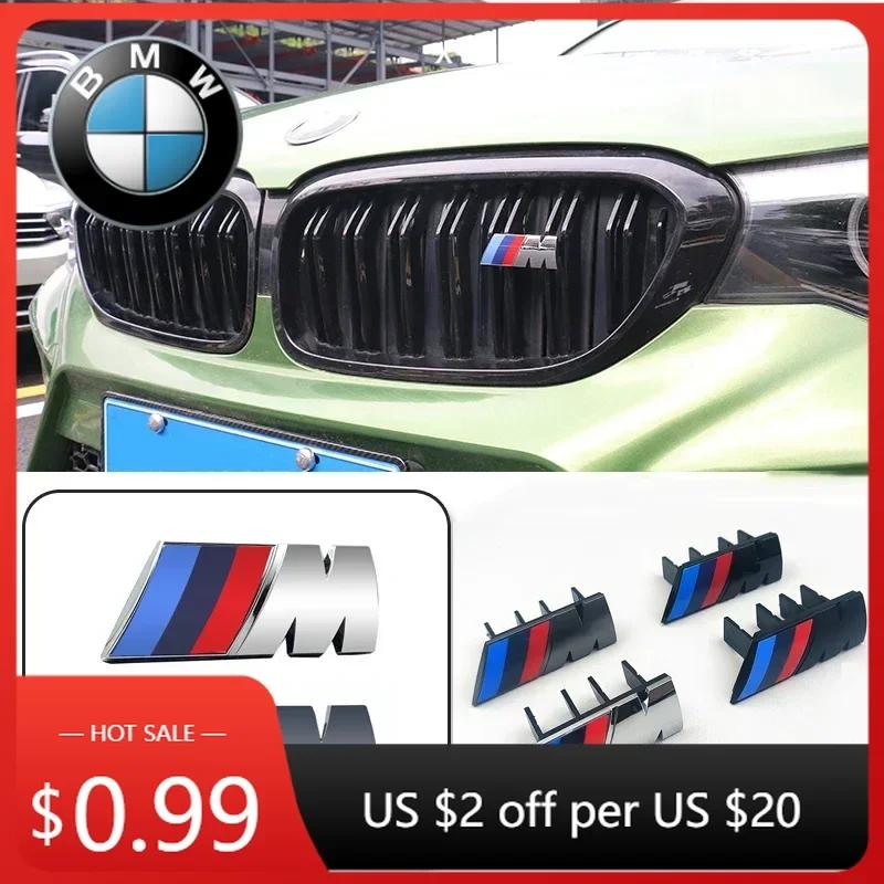 For BMW 5 Interior Mouldings New 2025 3D ABS Black Logo M Emblem Car Front Grill Badge For BMW X1 X2 X3 X4 X5 X6 F10 F30 F48 F39 E83 E84 E