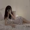 Chic Floral Lace Camisole Nightgown with Chest Pads